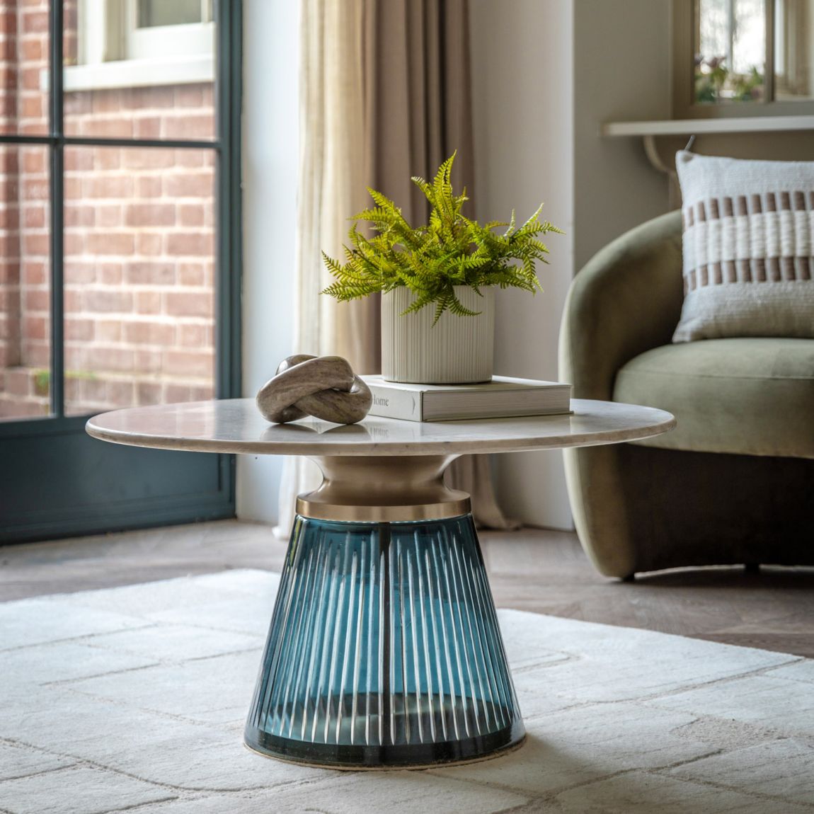 Azure Coffee Table Blue 765x765x420mm main product photo