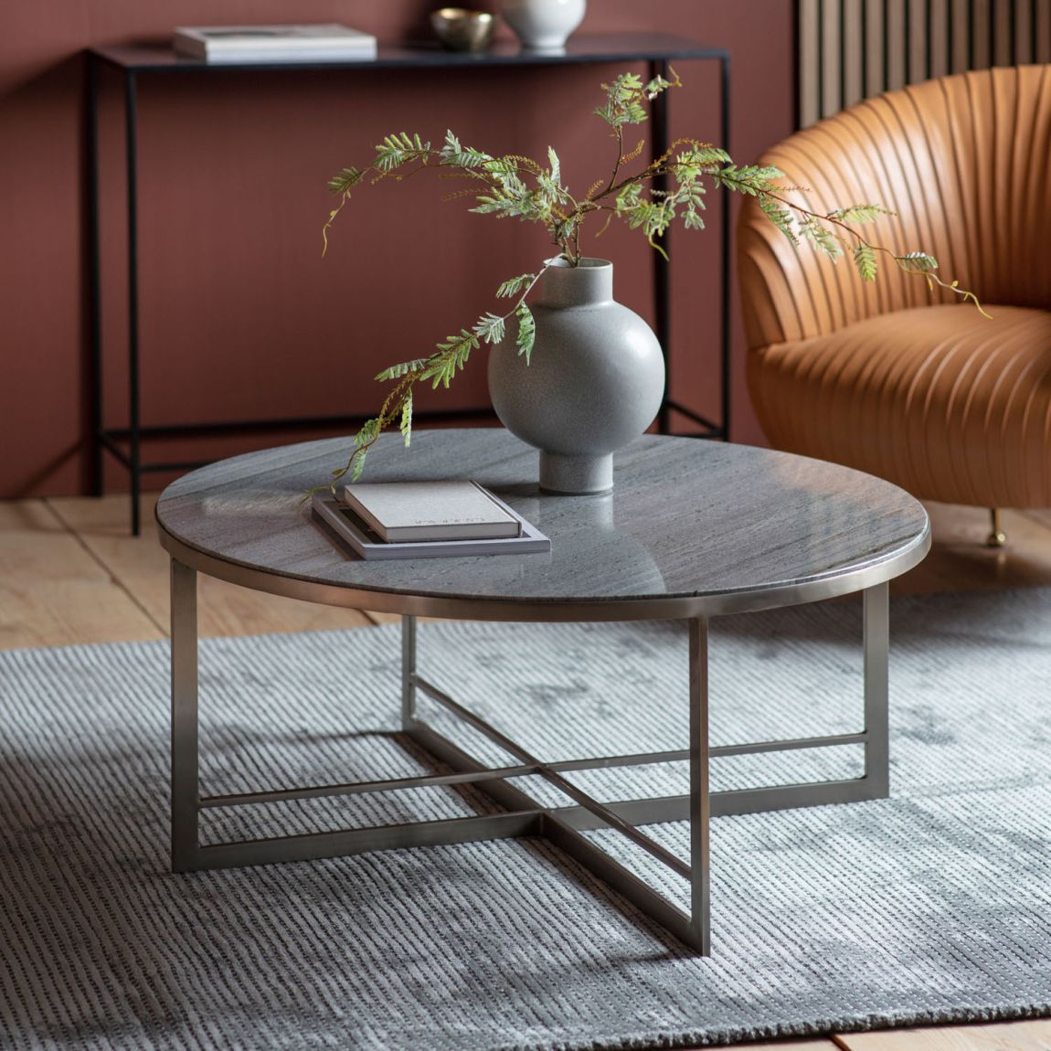 Lynwood Coffee Table Silver 900x900x400mm main product photo