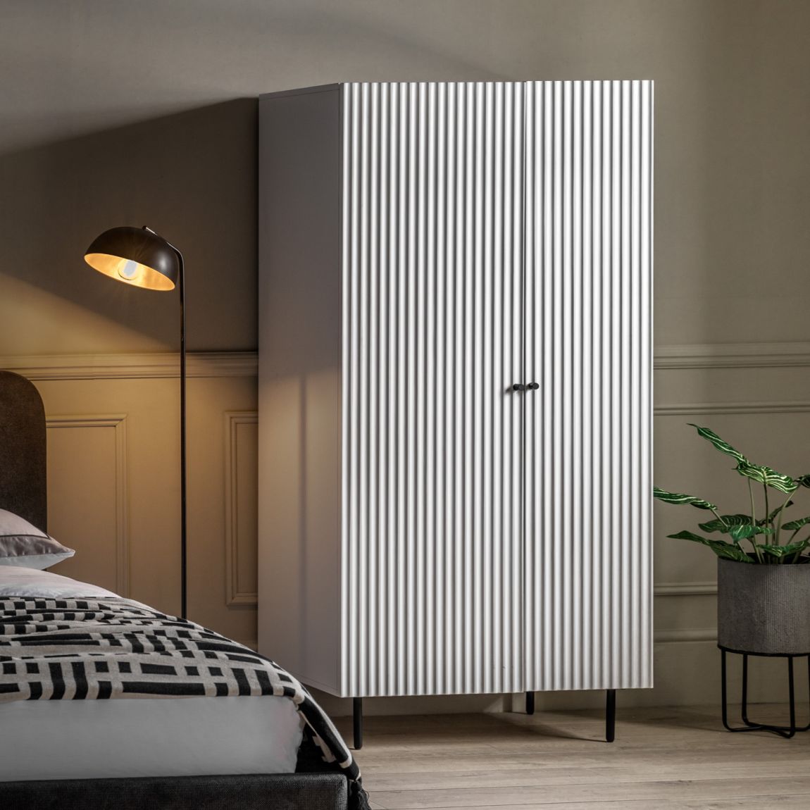 Oakley 2 Door Wardrobe White 520x850x1780mm main product photo