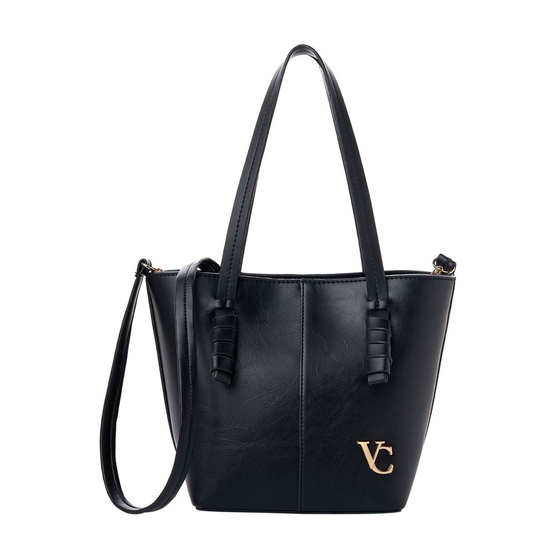 Black Leather Vince Camuto Shopper Bag main product photo