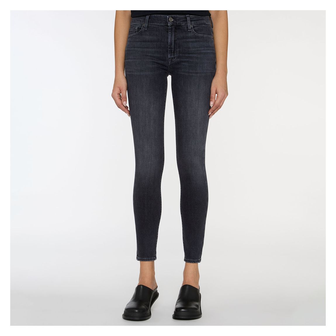 Washed Black Skinny Stretch Jeans main product photo