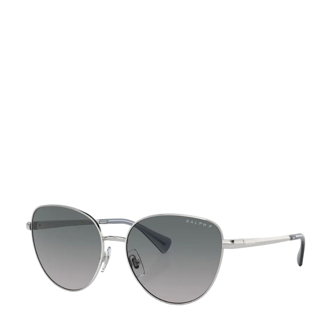 Women's Silver Ralph Lauren Polarized Gradient Blue Lenses Sunglasses 52mm main product photo