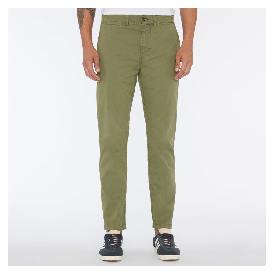 Olive Green Slimmy Airweft Chino Trouser main product photo
