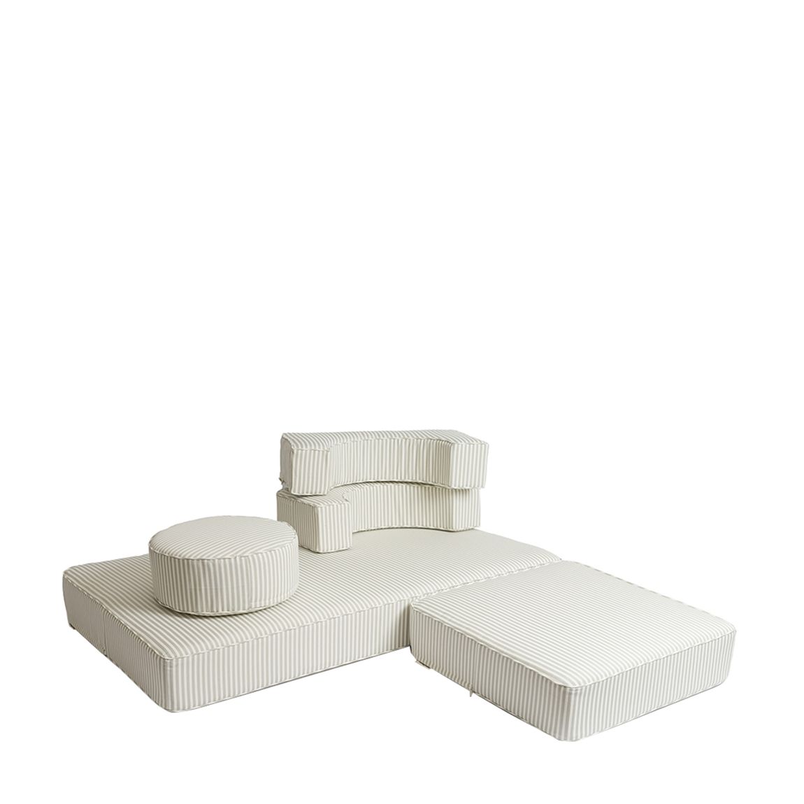 Modular Pillow Stack , Laurens Sage Stripe main product photo