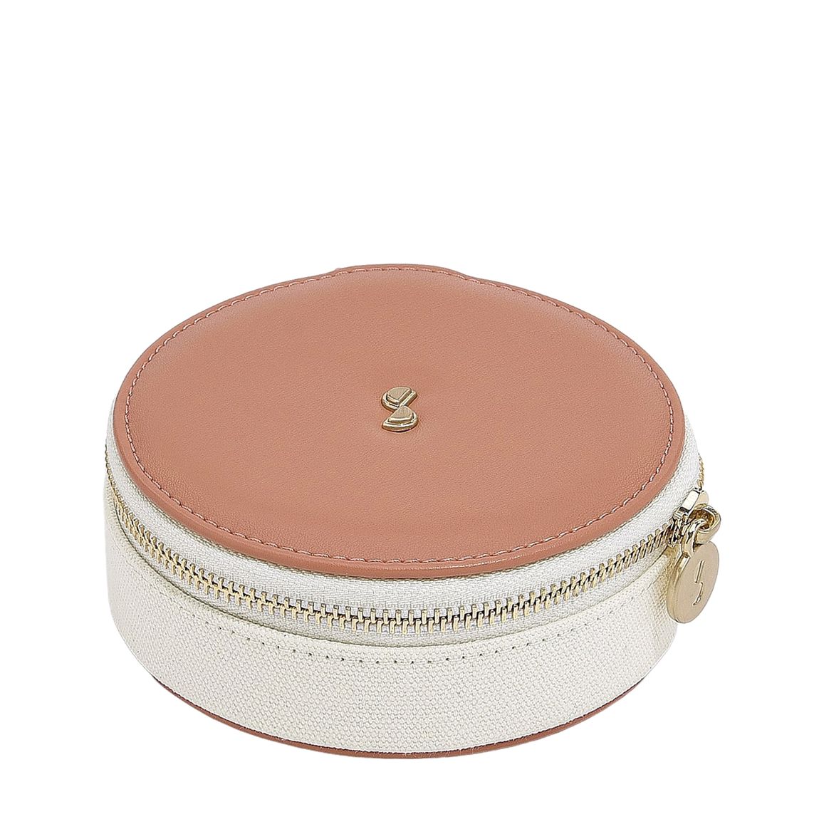 Orange Desert Round Travel Jewellery Box main product photo