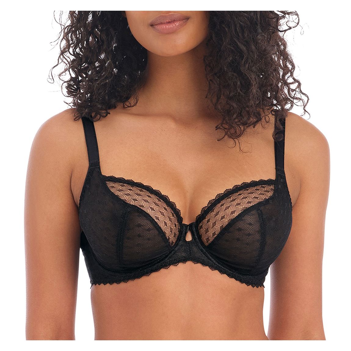 Black Freya Signature Underwired Plunge Bra main product photo