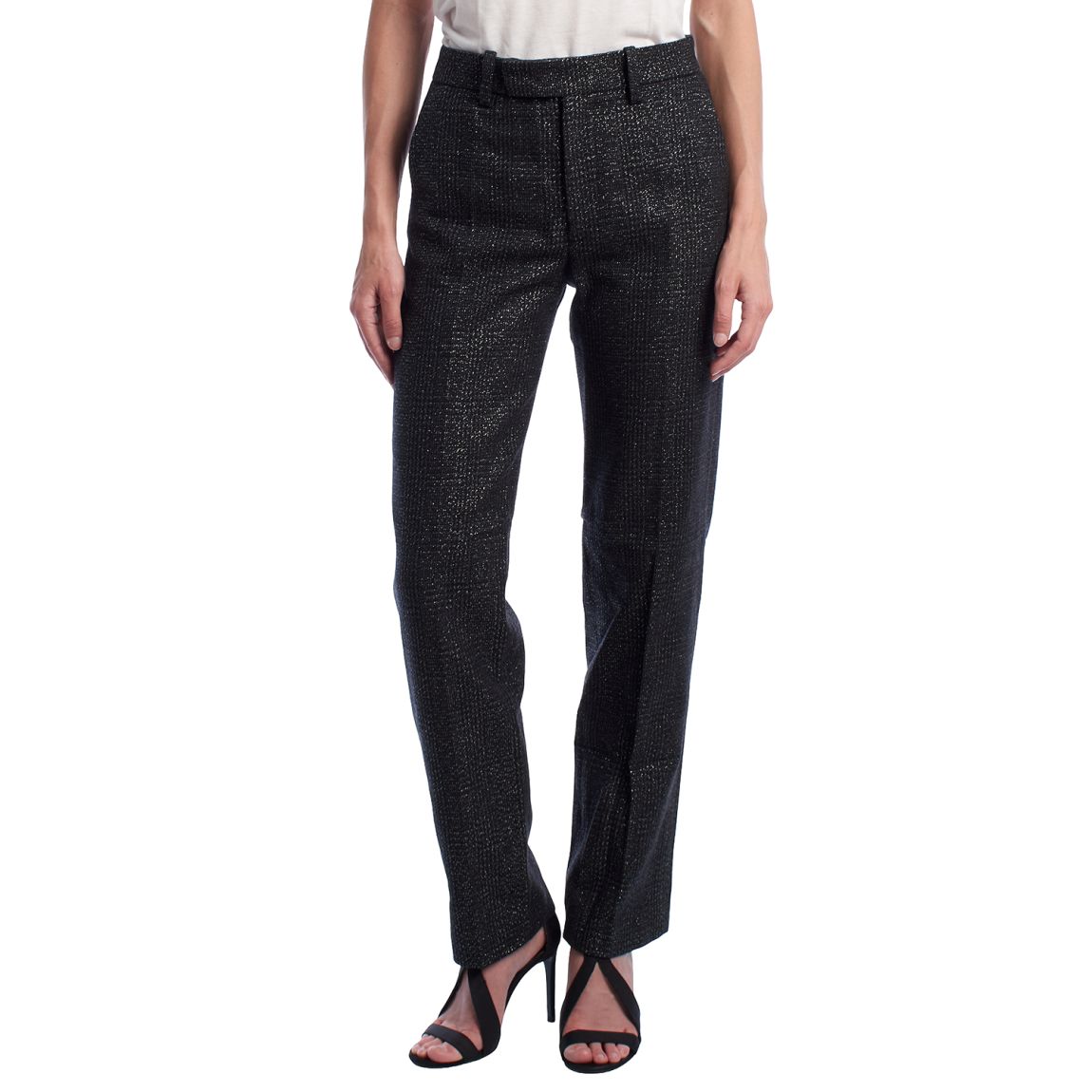 Pantalon droit en lurex WKCE0104F pour femme main product photo