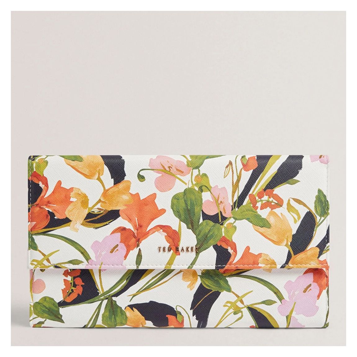 White Jaciiie-Floral Printed Travel Pocket main product photo