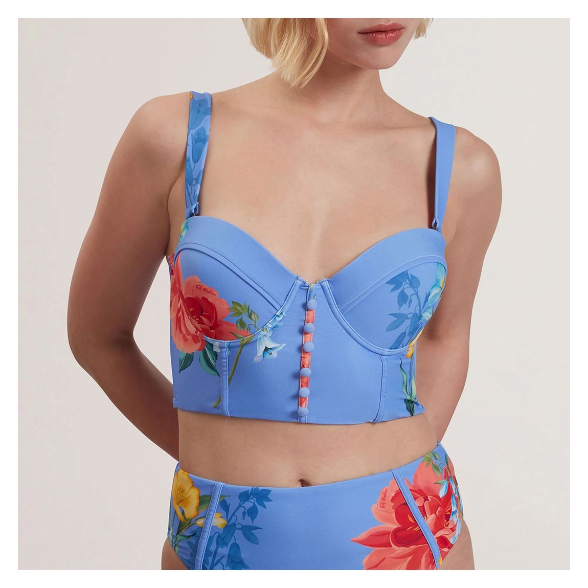 Blue Loriiaa Printed Underwired Bikini main product photo