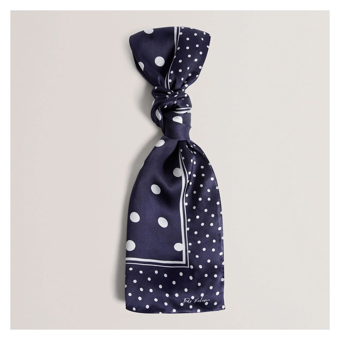 Navy Gills Polka Dot Long Scarf main product photo