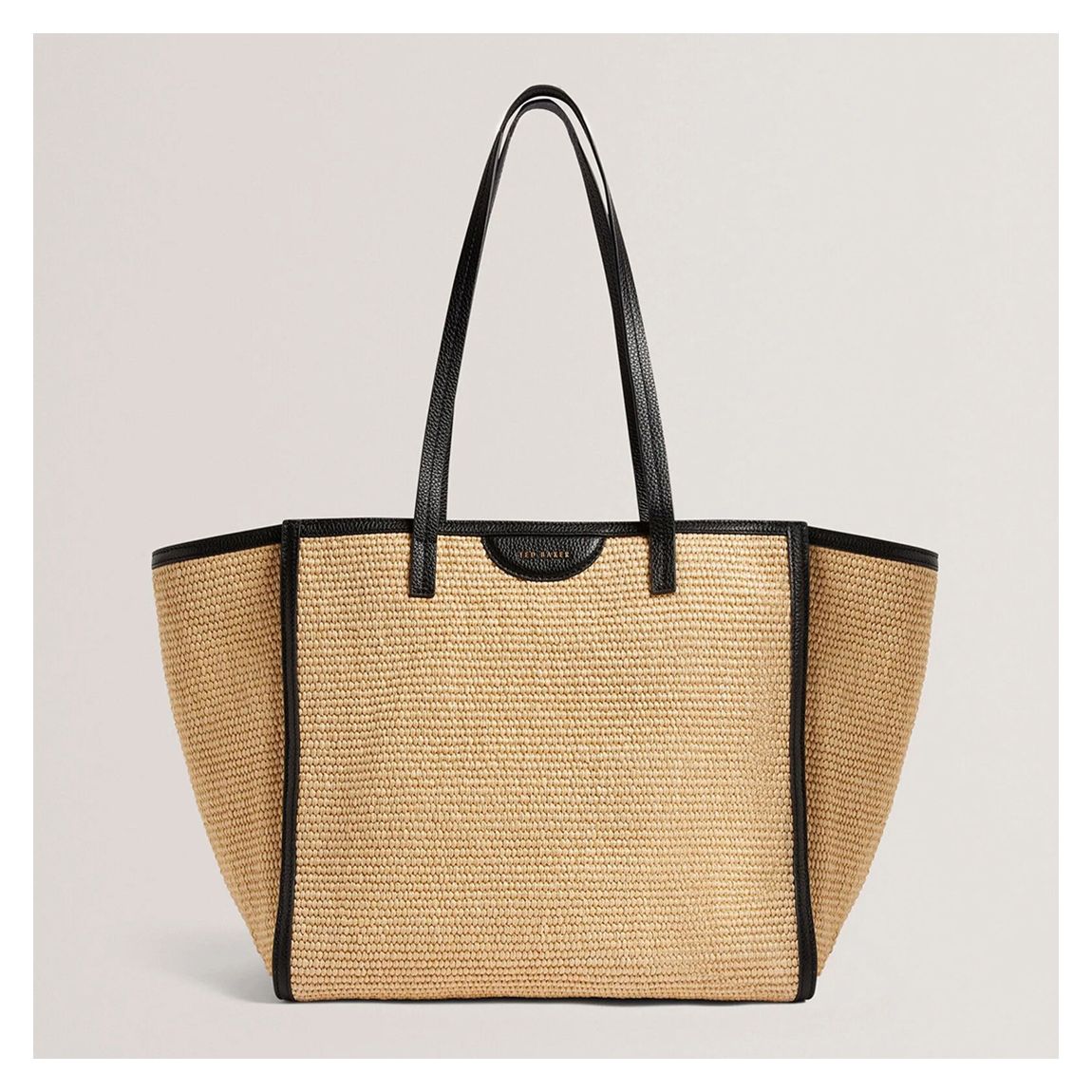 Black/Tan Barni-Faux Raffia Large Shopper Bag main product photo