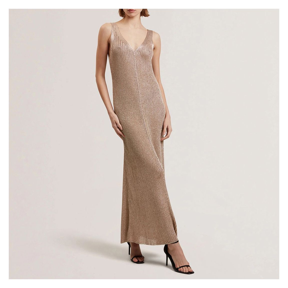 Gold Alarnaa Chainmail Knitted Dress main product photo