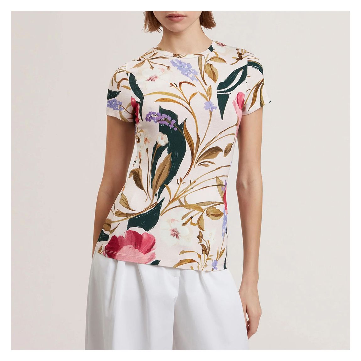 Pink Belliea Printed Fitted T-shirt main product photo