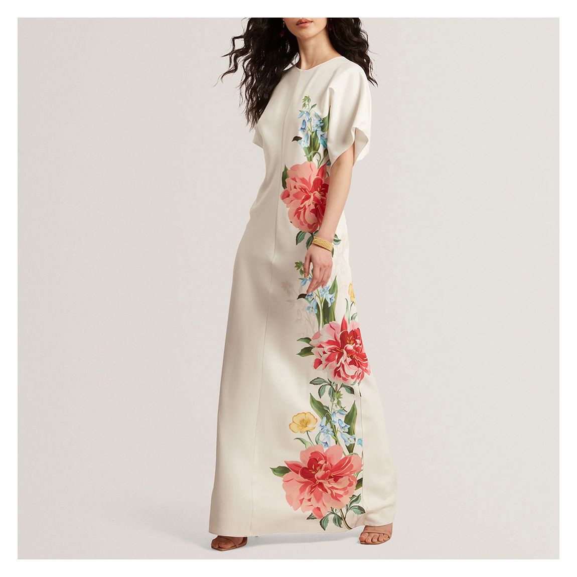 White Dodia Column Maxi Dress main product photo