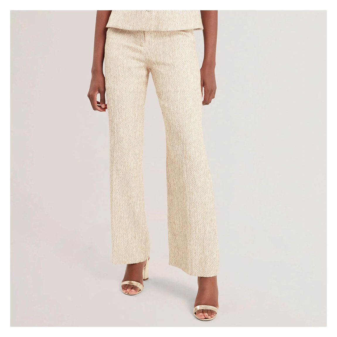 Ivory Vulpat Tailored Boucle Wide Leg Trouser main product photo