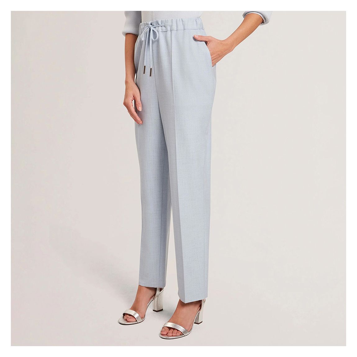 Blue Ballia Elasticated Waist Tailored Trouser main product photo