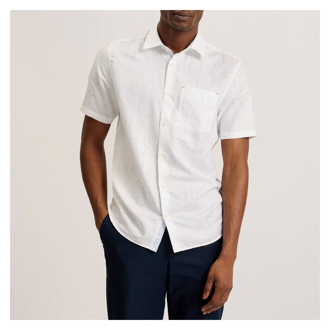 White Palomas Linen Shirt main product photo