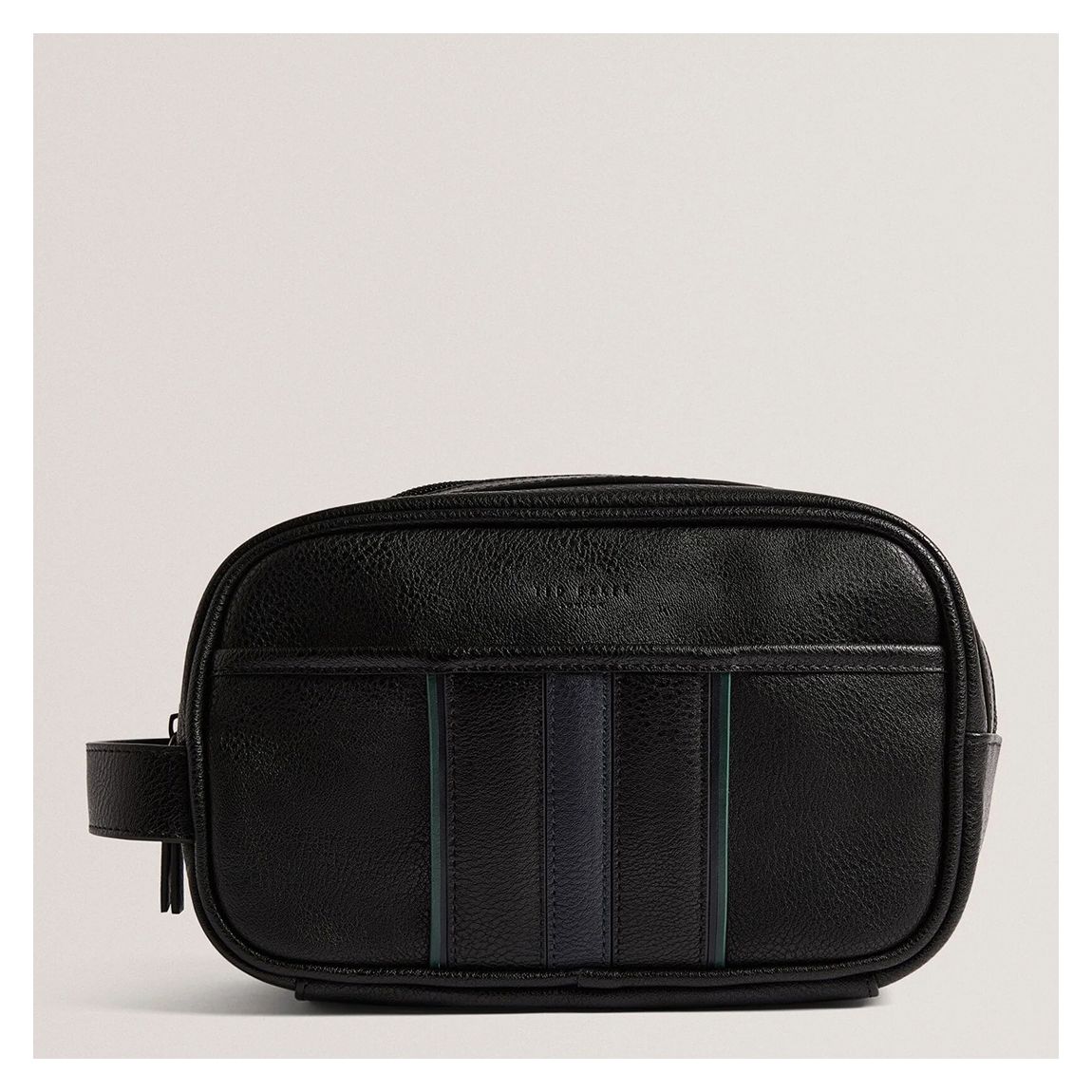 Black Keilab Stripe Pu Washbag main product photo