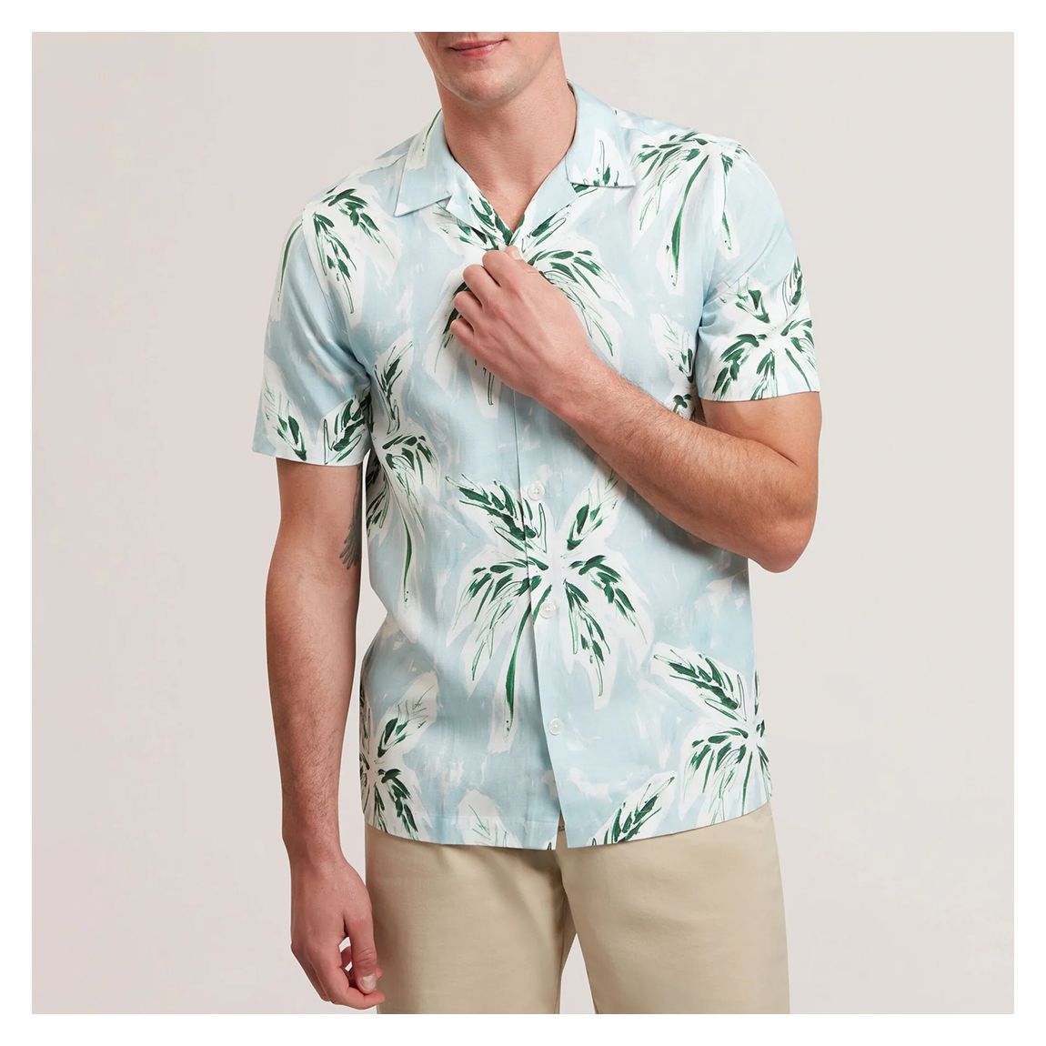 Blue Boche Regular Tropical Palm Shirt main product photo