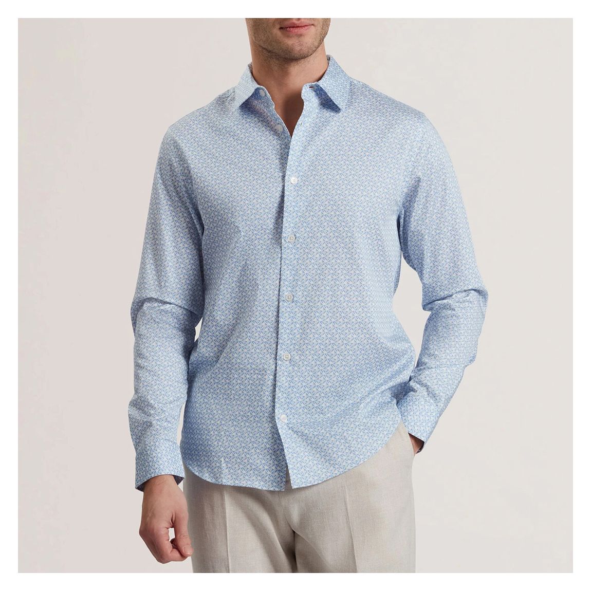 Blue Alphais Regular Fit Geo Shirt main product photo