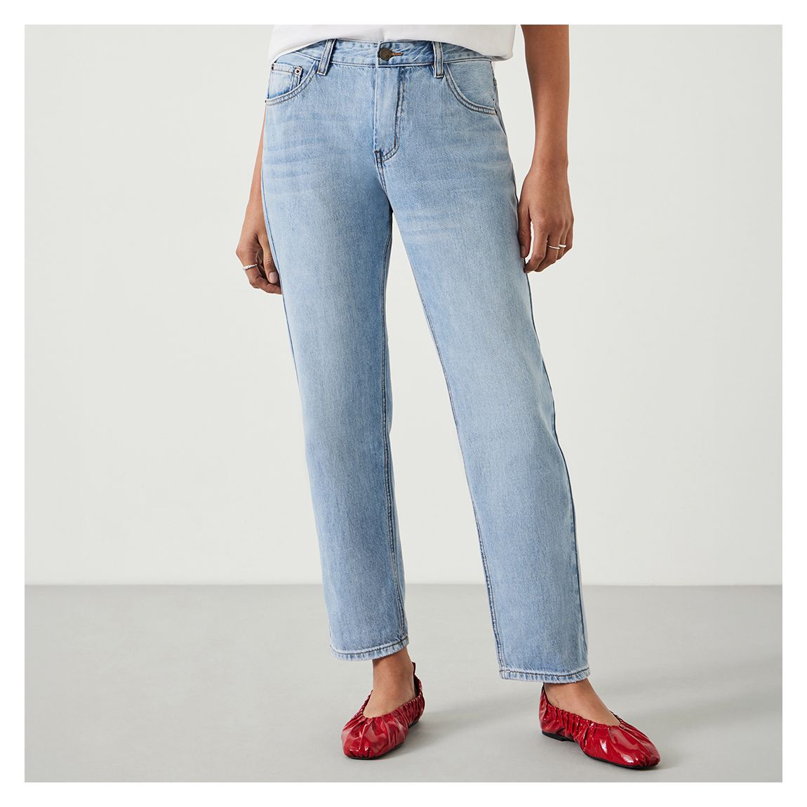 Pale Blue Authentic Boyfriend Jeans main product photo
