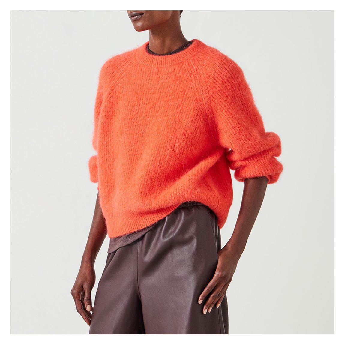 Orange River Brushed Alpaca Blend Cropped Jumper main product photo