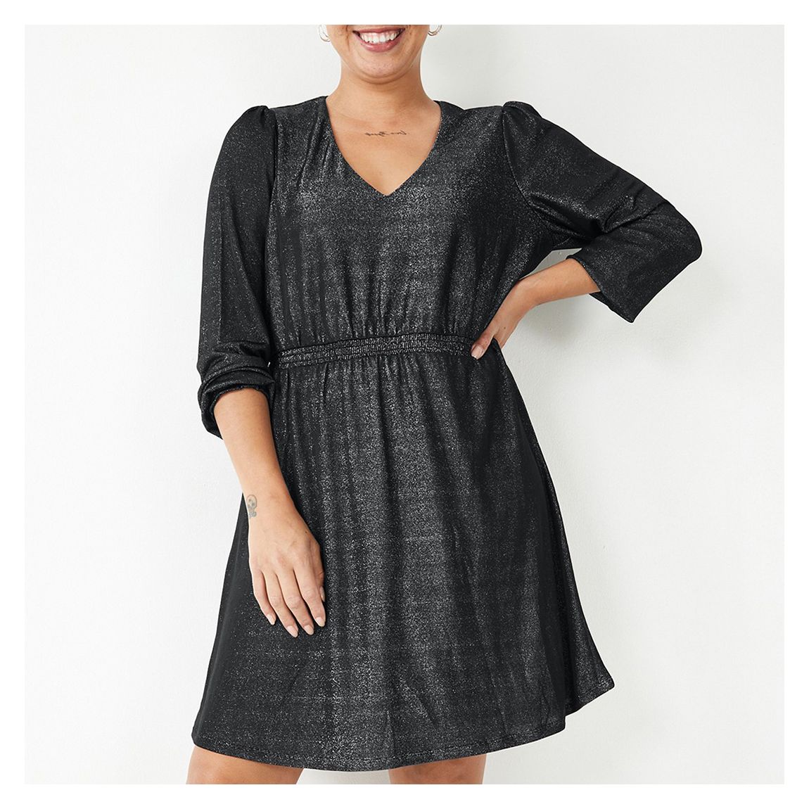 Black Jasleen Jersey Mini Dress main product photo