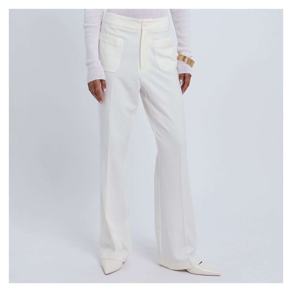 Cream Dilara Flared Trouser main product photo