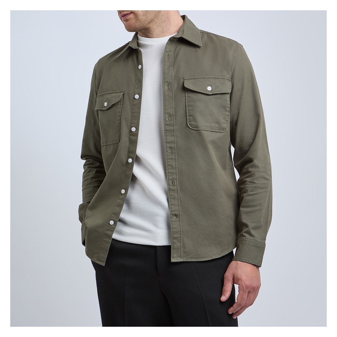 Green Dane Heavy Cotton Blend Overshirt main product photo