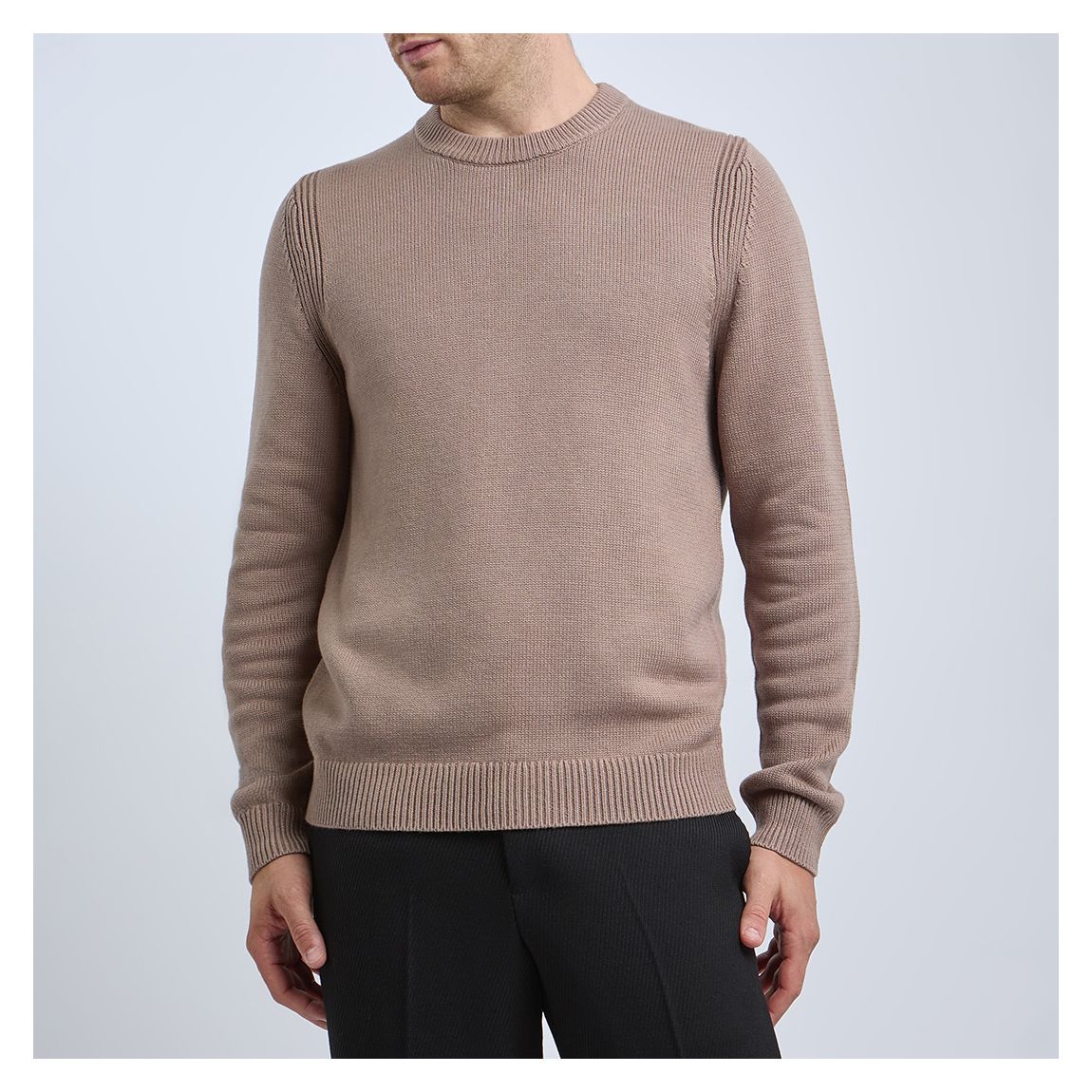 Taupe Cast Knitted Sweatshirt main product photo