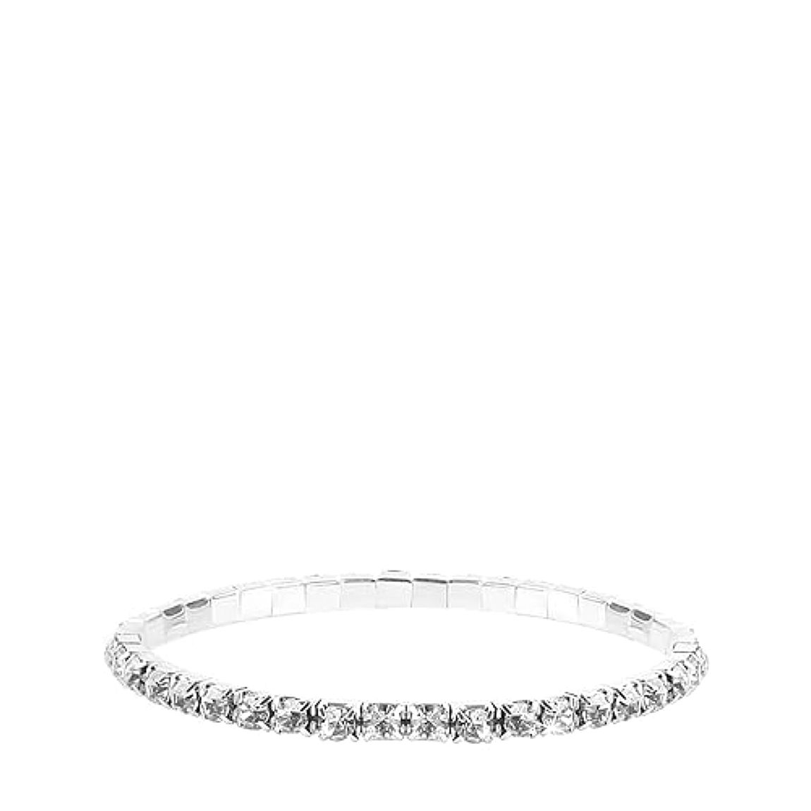 18K White Gold Stretch Tennis Bracelet main product photo