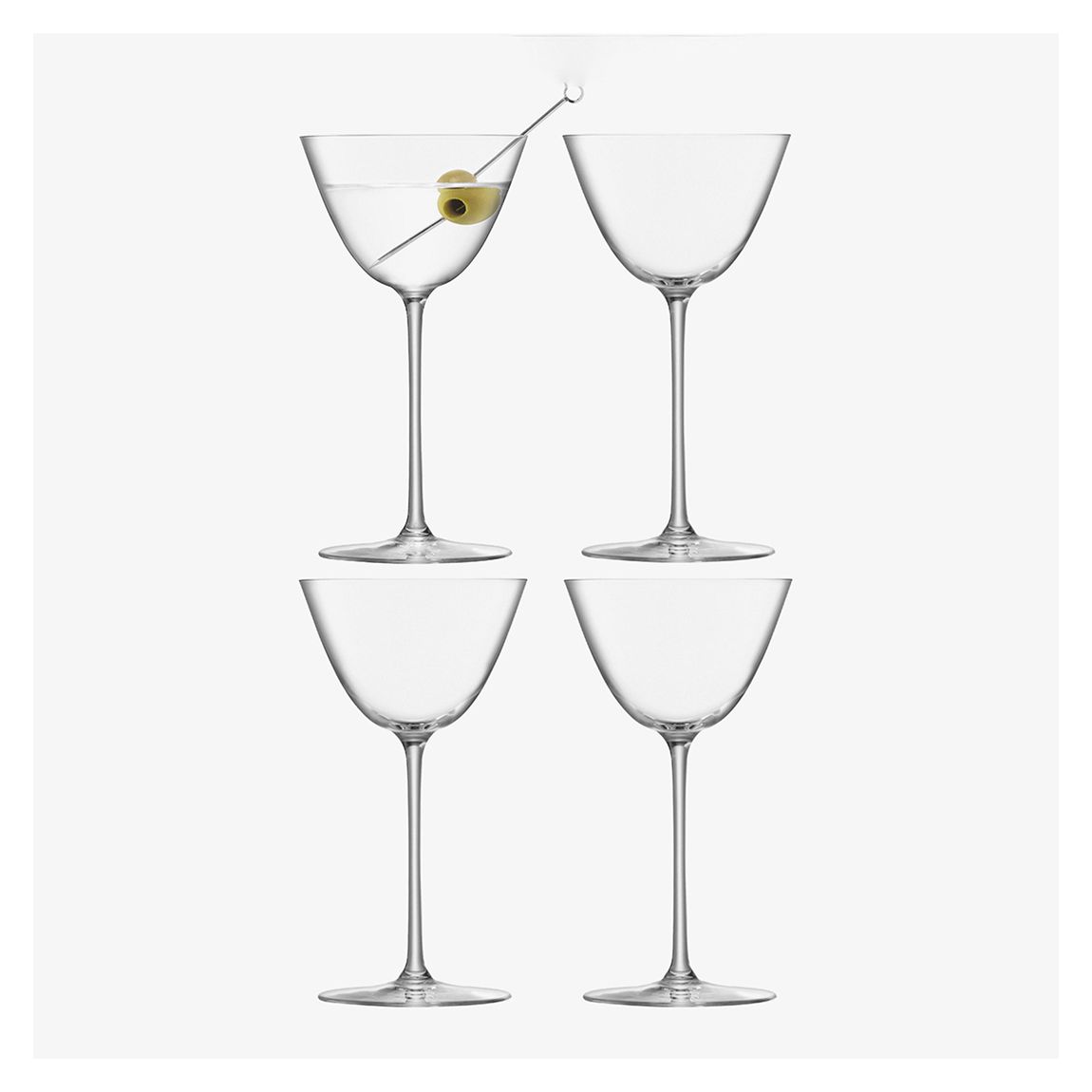 Set of 4Borough Martini Glass, 195ml main product photo