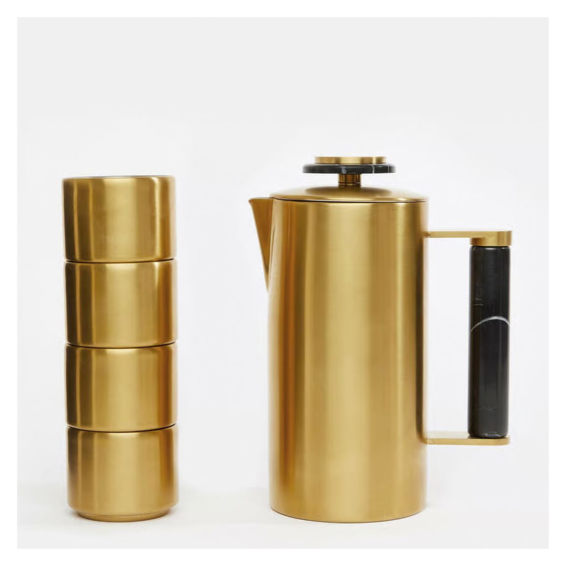 Henlow Gold Cafetiere & Cup Set main product photo
