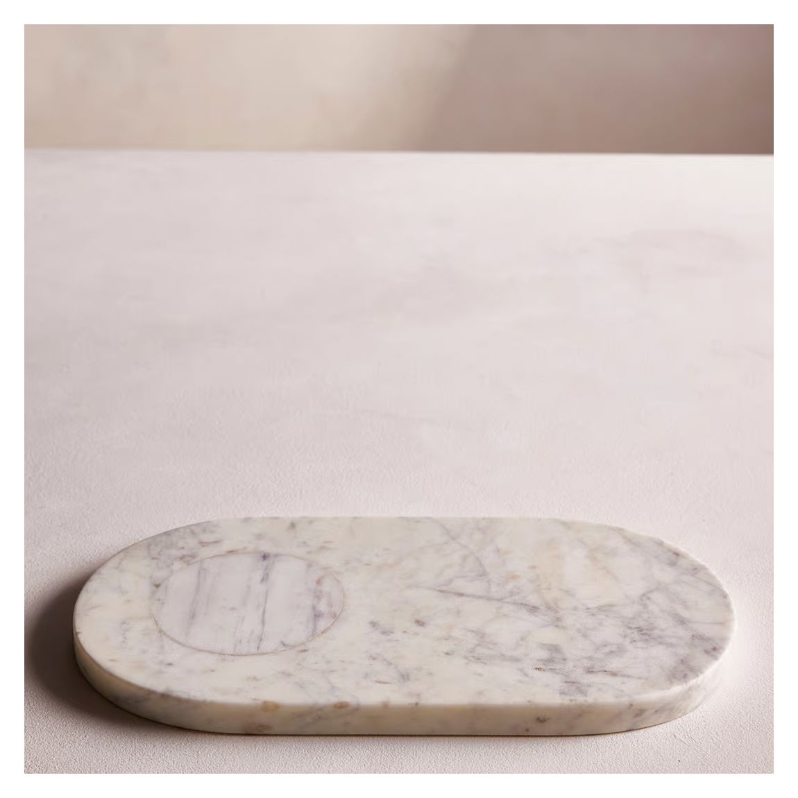 Astell Marble Serving Board Large, White main product photo