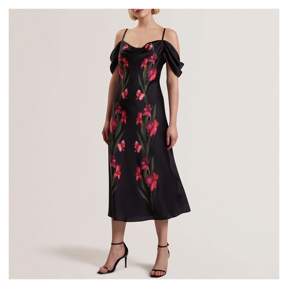 Black Lucern Off Shoulder Midi Dress main product photo