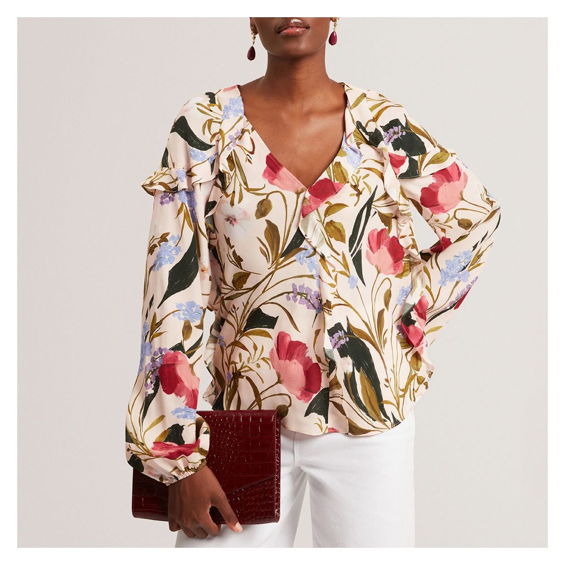 Multi Minasa Frill Detail Blouse main product photo