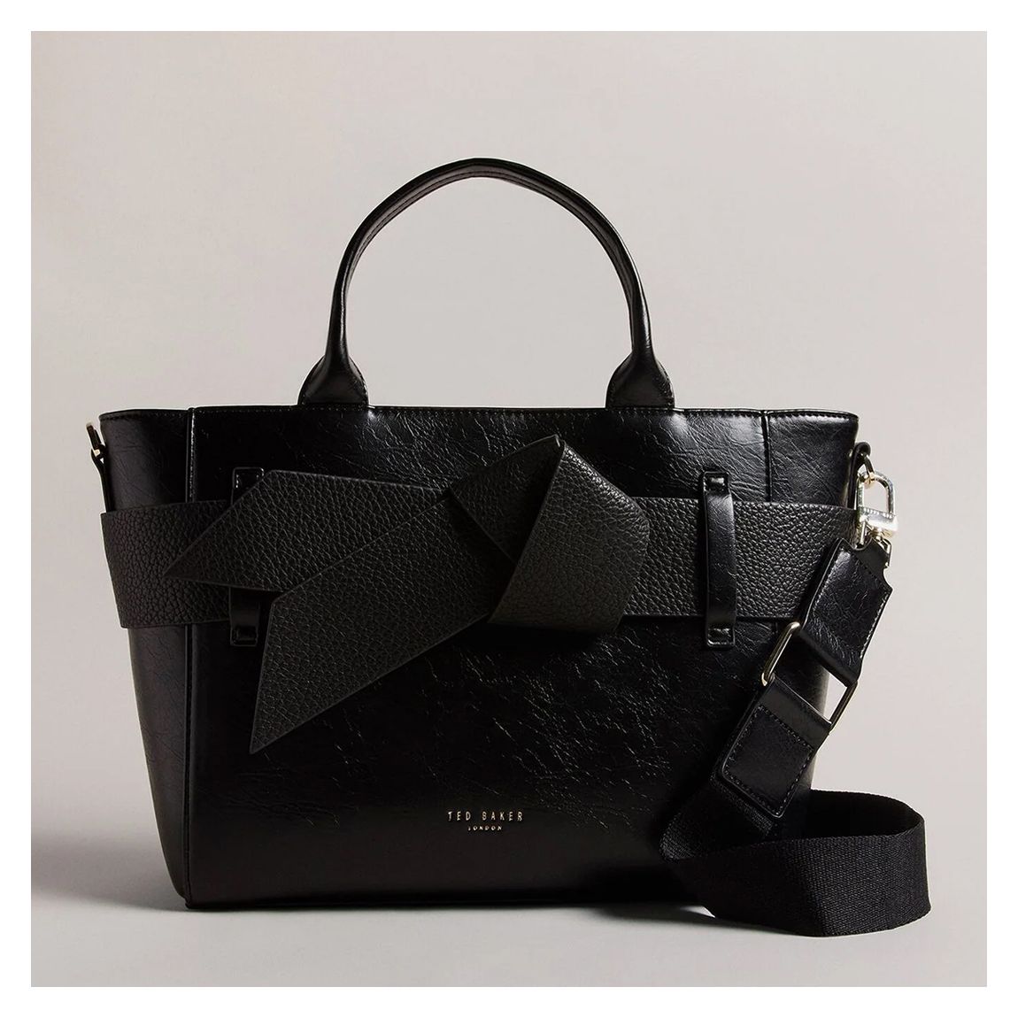Black Jimsa Knot Bow Crossbody Bag main product photo