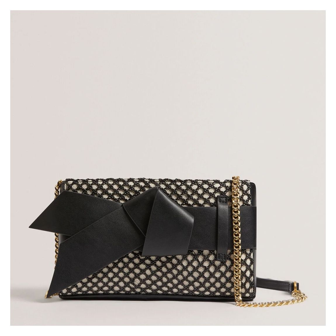 Black Jeesie Bow Canvas Clutch main product photo