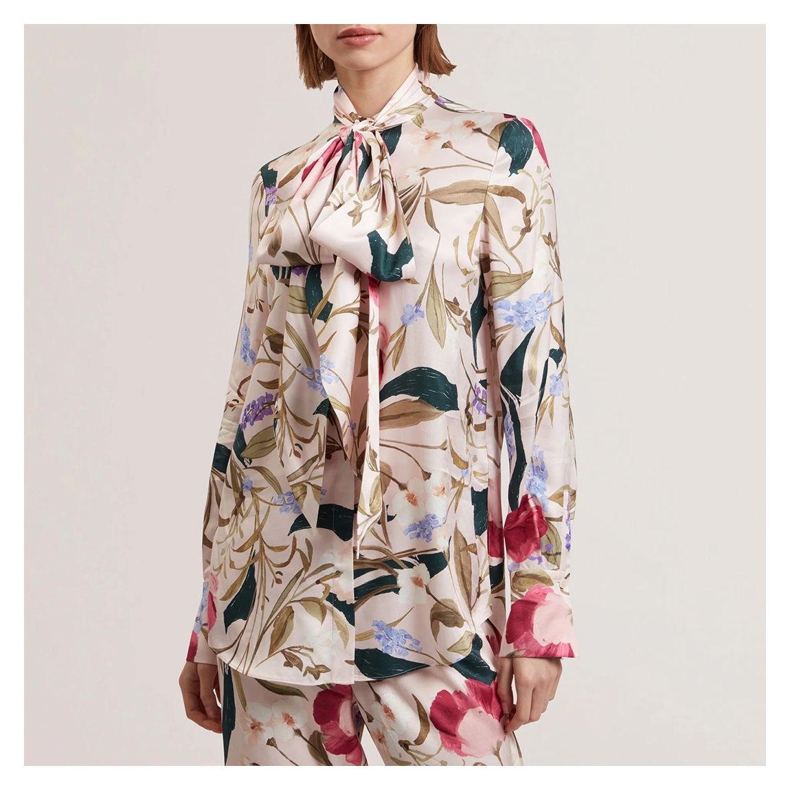 Multi Leeya Floral Printed Tie Top main product photo