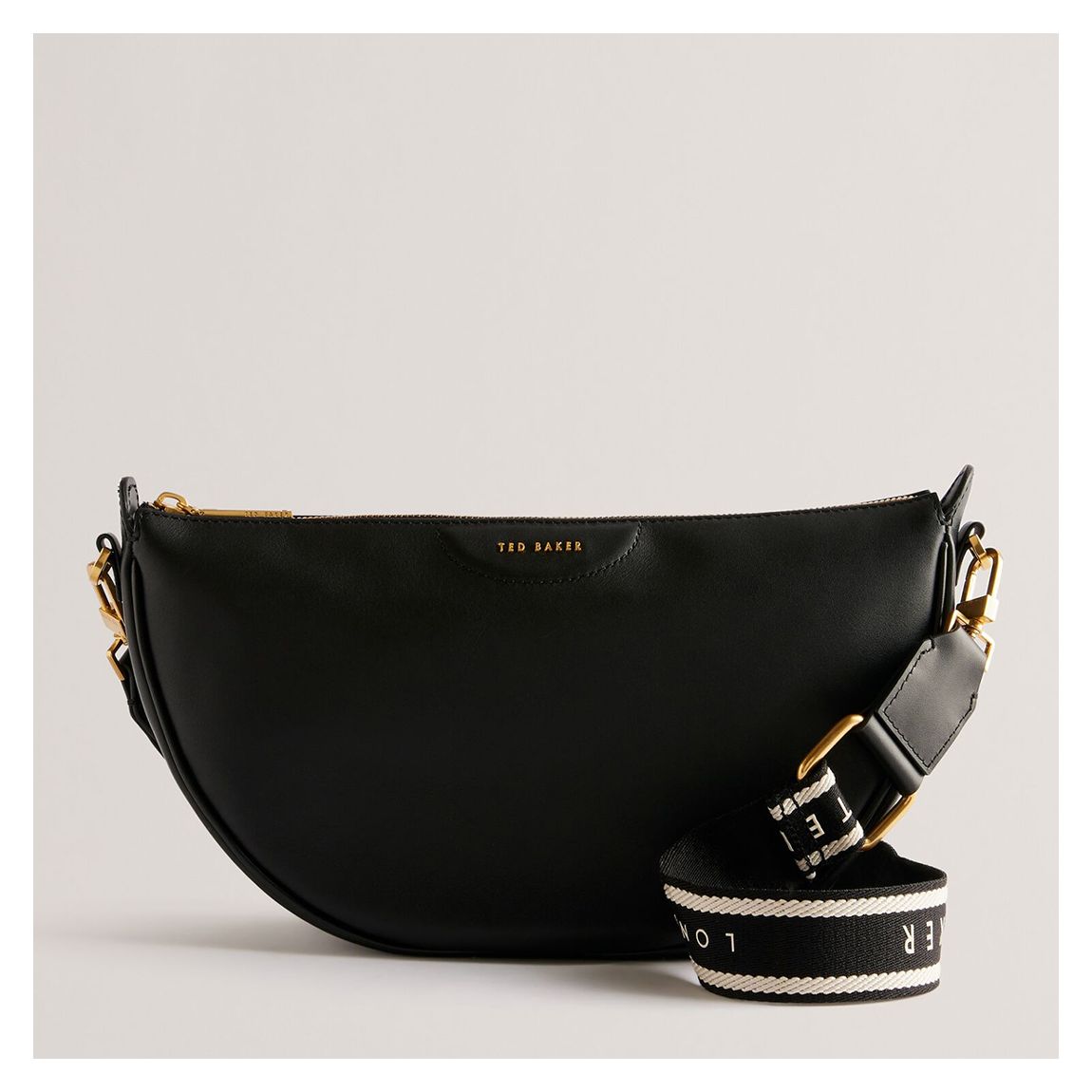 Black Essina Half Moon Crossbody Bag main product photo