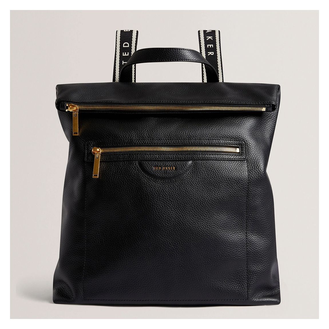 Black Essaya Pebbled Leather Backpack main product photo