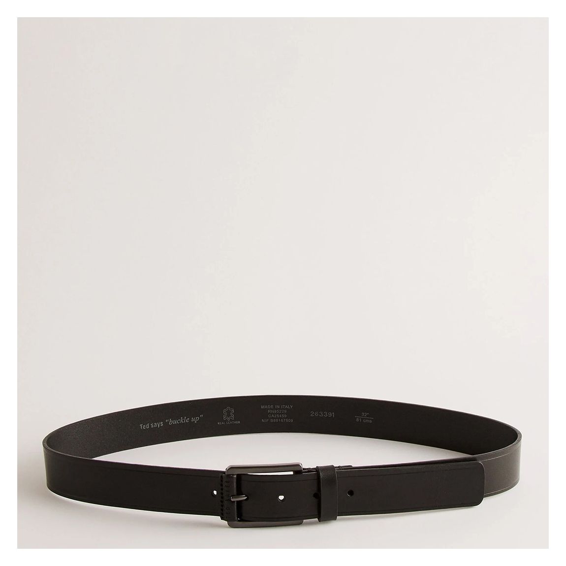 Black Leather Linded Belt main product photo