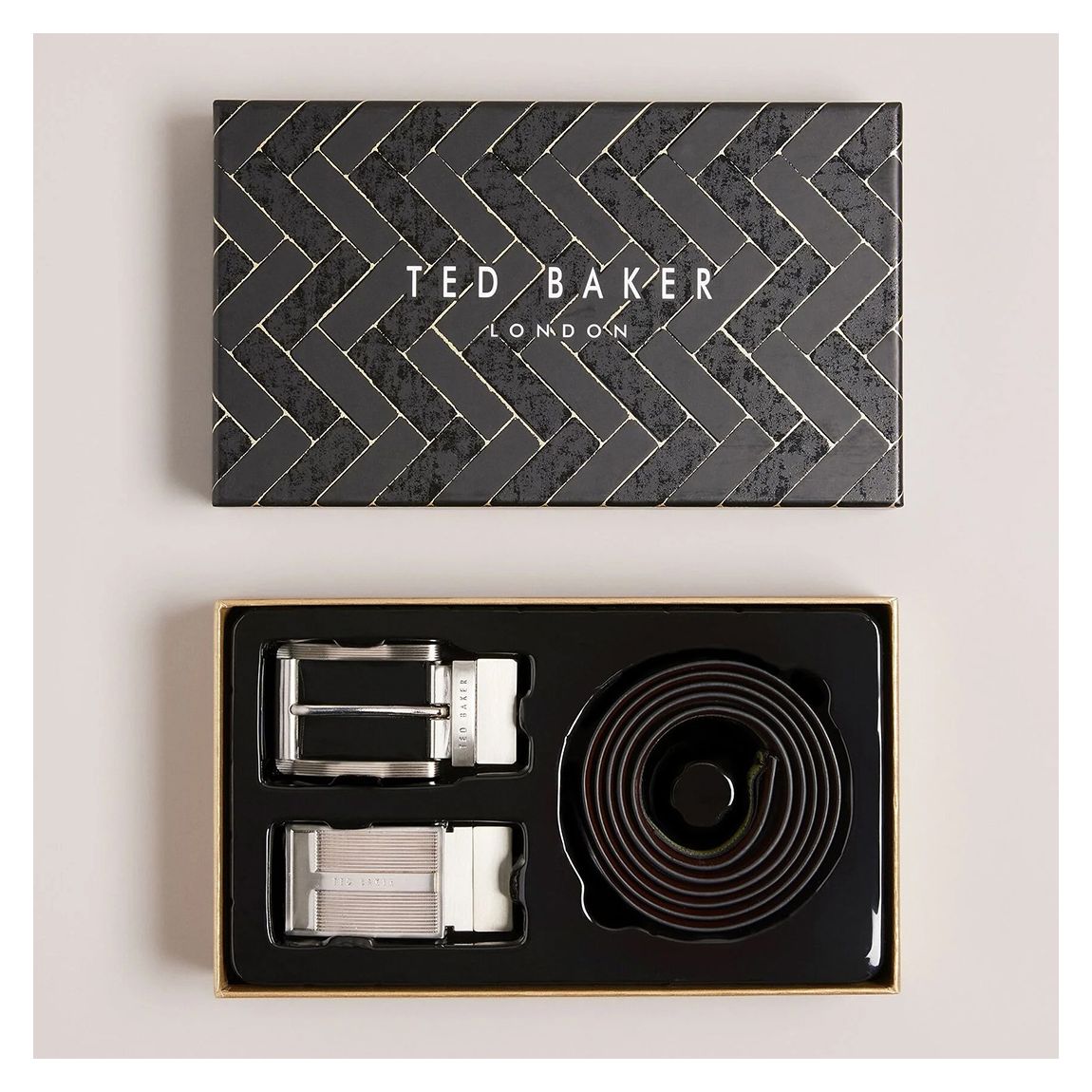 Black Newbey Leather Belt Gift Set main product photo