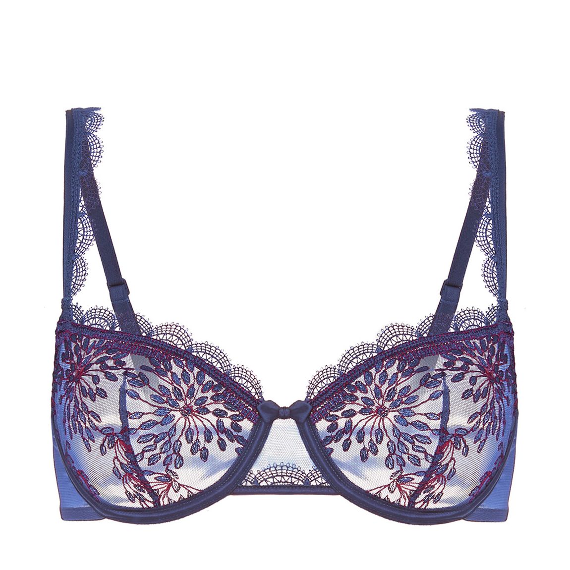 Navy Singuliere Lace Half Cup Bra main product photo