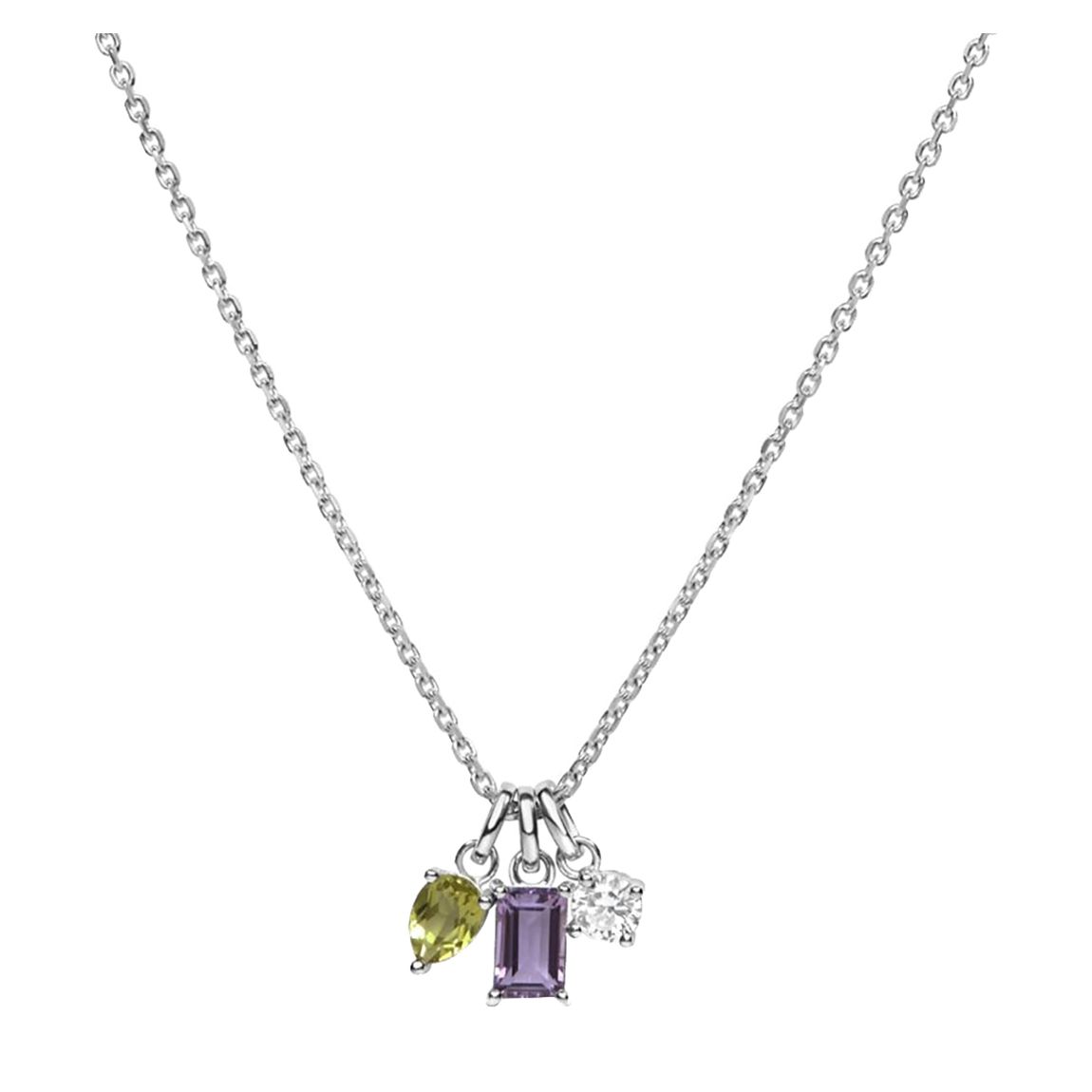 Multi-Coloured Suffragette Gem-Set Necklace main product photo