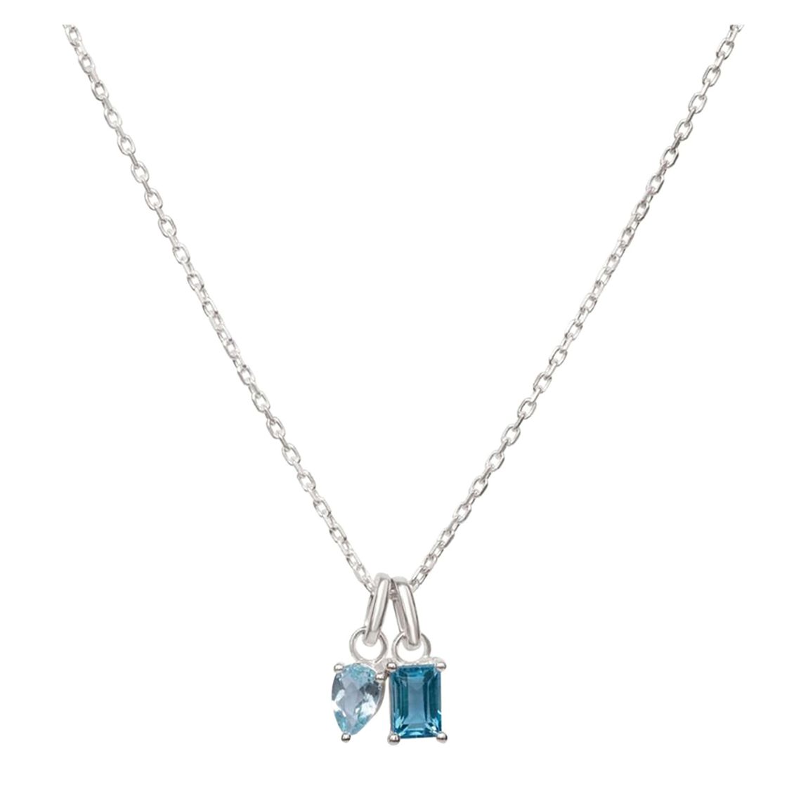 Multi-Coloured Gem-Set Duo Blue Topaz Necklace main product photo