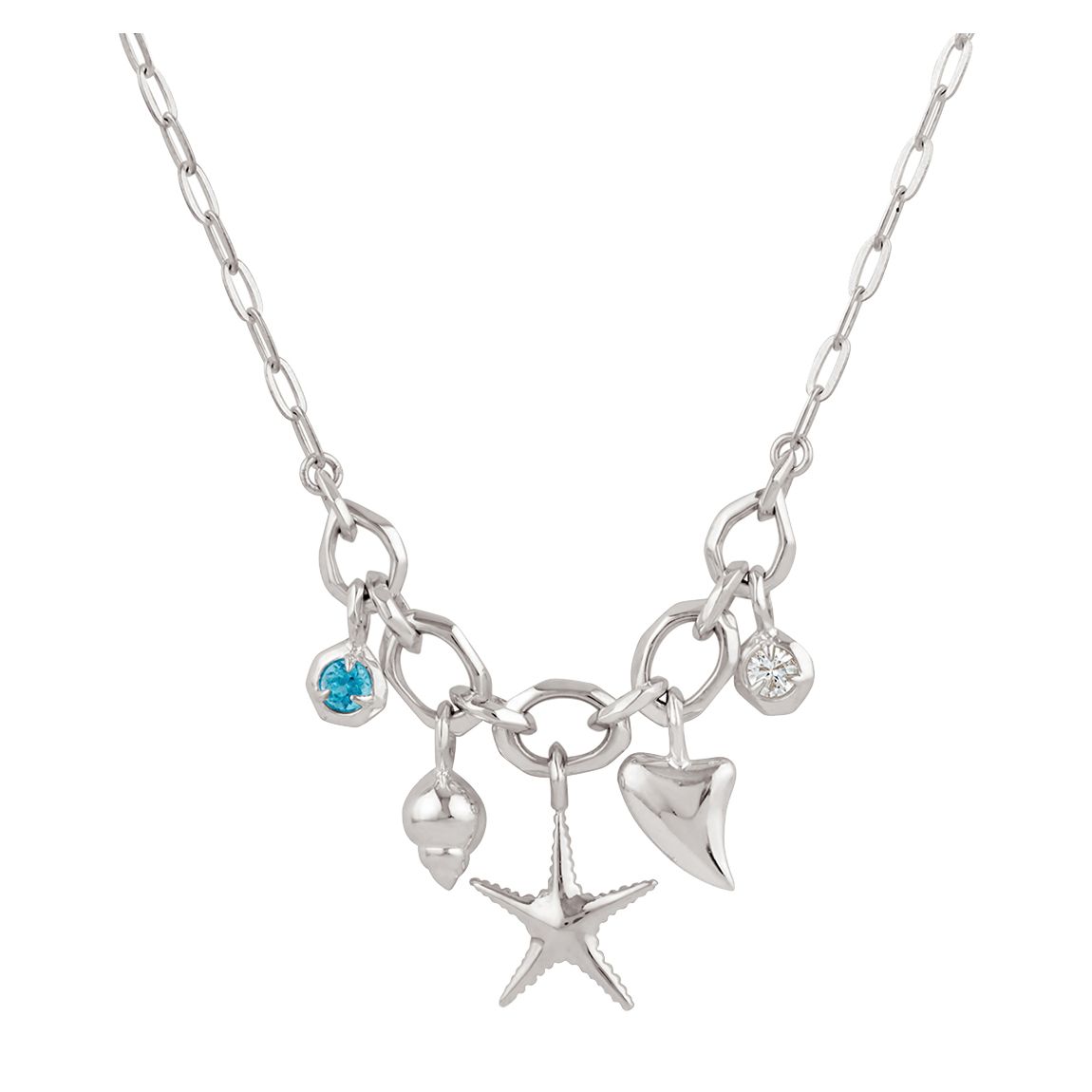 Sterling Silver Ocean Treasure Charm Necklace main product photo