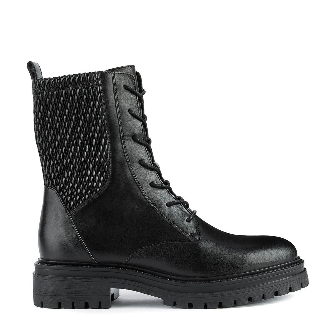 Black Leather D Iridea Ankle Boot main product photo