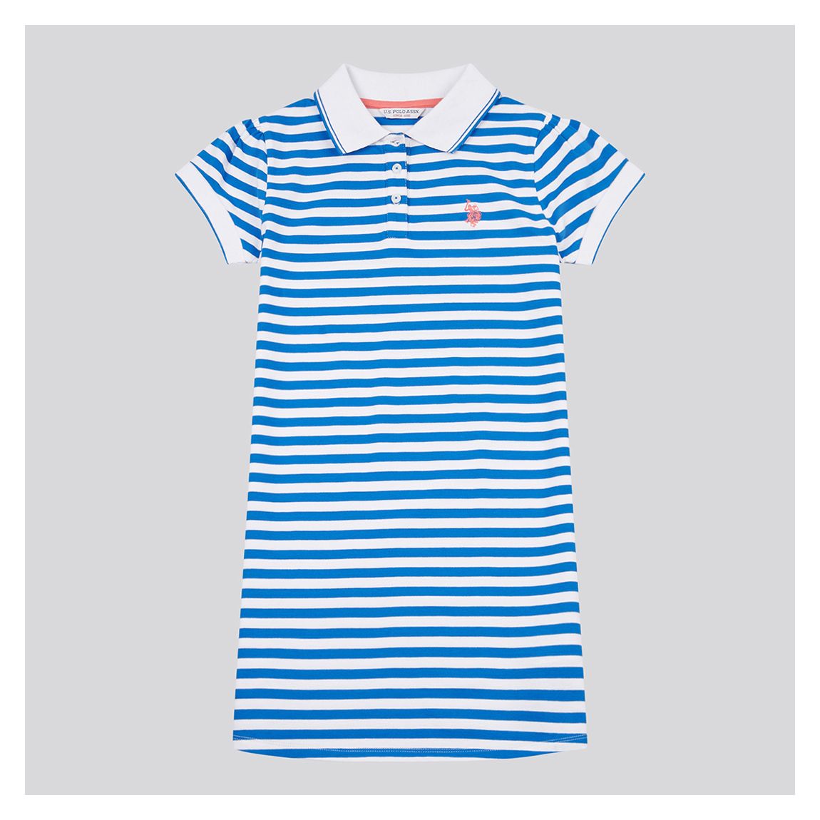 Blue Stripe Pique Polo Dress main product photo