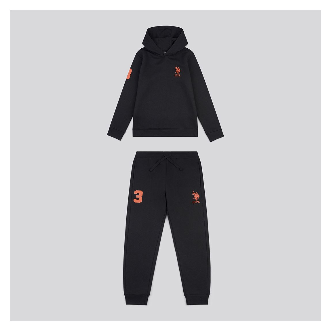 Black Player Patchwork Hoodie and Jogger Set main product photo